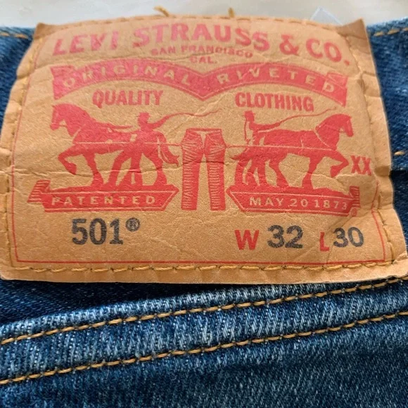 Levi's Men's Dark Blue Straight Jeans - Picture 2 of 5